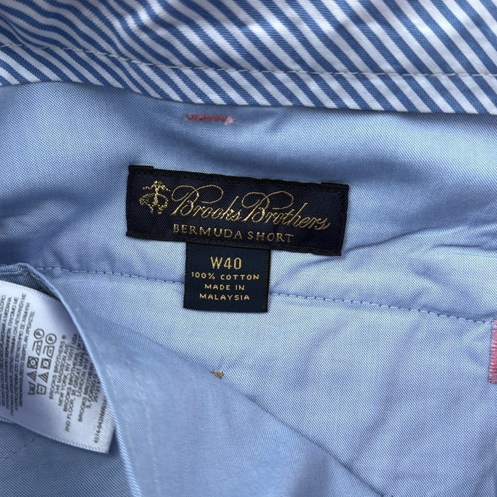 Brooks Brothers Pink 10" Bermuda Shorts 100% Cotton Men's 40" Waist - Picture 3 of 5